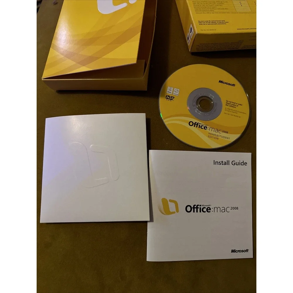Microsoft Office Mac 2008 Home & Student Edition DVD 3 Product Keys 882224526661